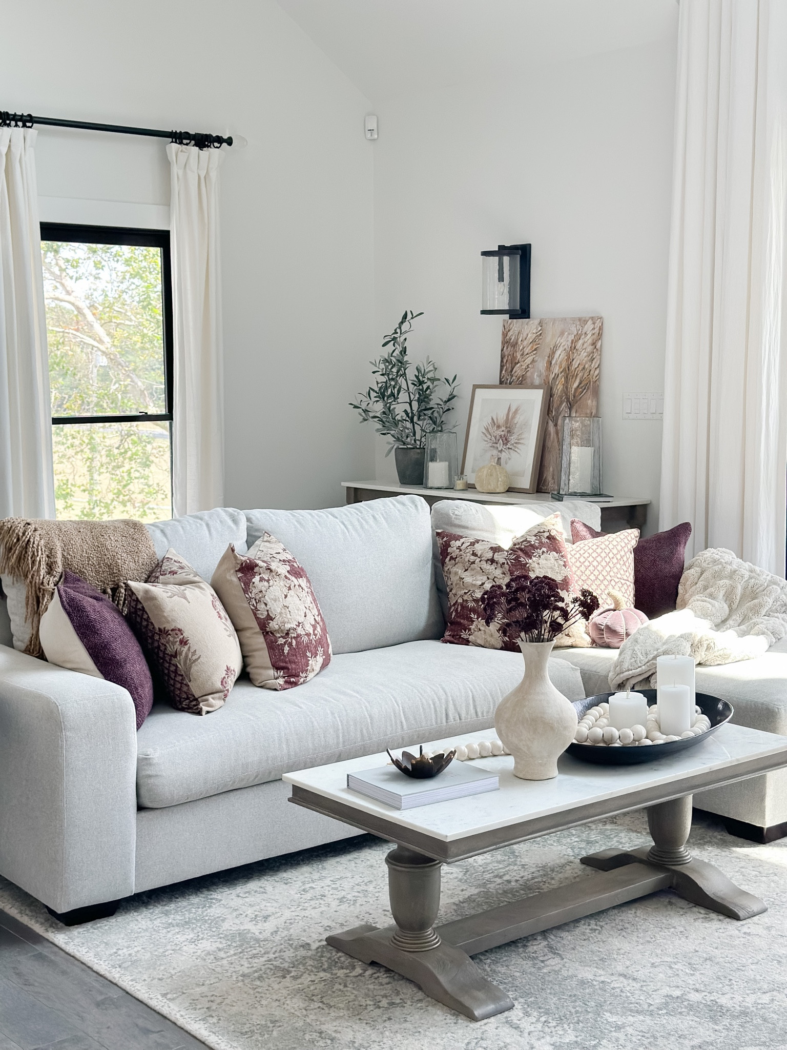 Fall sofa transition ✨ 

I love these rich plum throw pillow covers for the season. The beautiful plum color brings such a luxurious and warm feeling to the space. I paired it with these beautiful faux fur and handwoven fringe throws for all the coziness ✨ 

Fall Sofa Inspo | Fall decor | Fall pillow covers | Pottery Barn pillow covers | Pillow inserts | Faux fur throw | fringe throw | cozy sofa inspo | living room inspo | Fall living room 

#LTKSeasonal #LTKunder100 #LTKhome