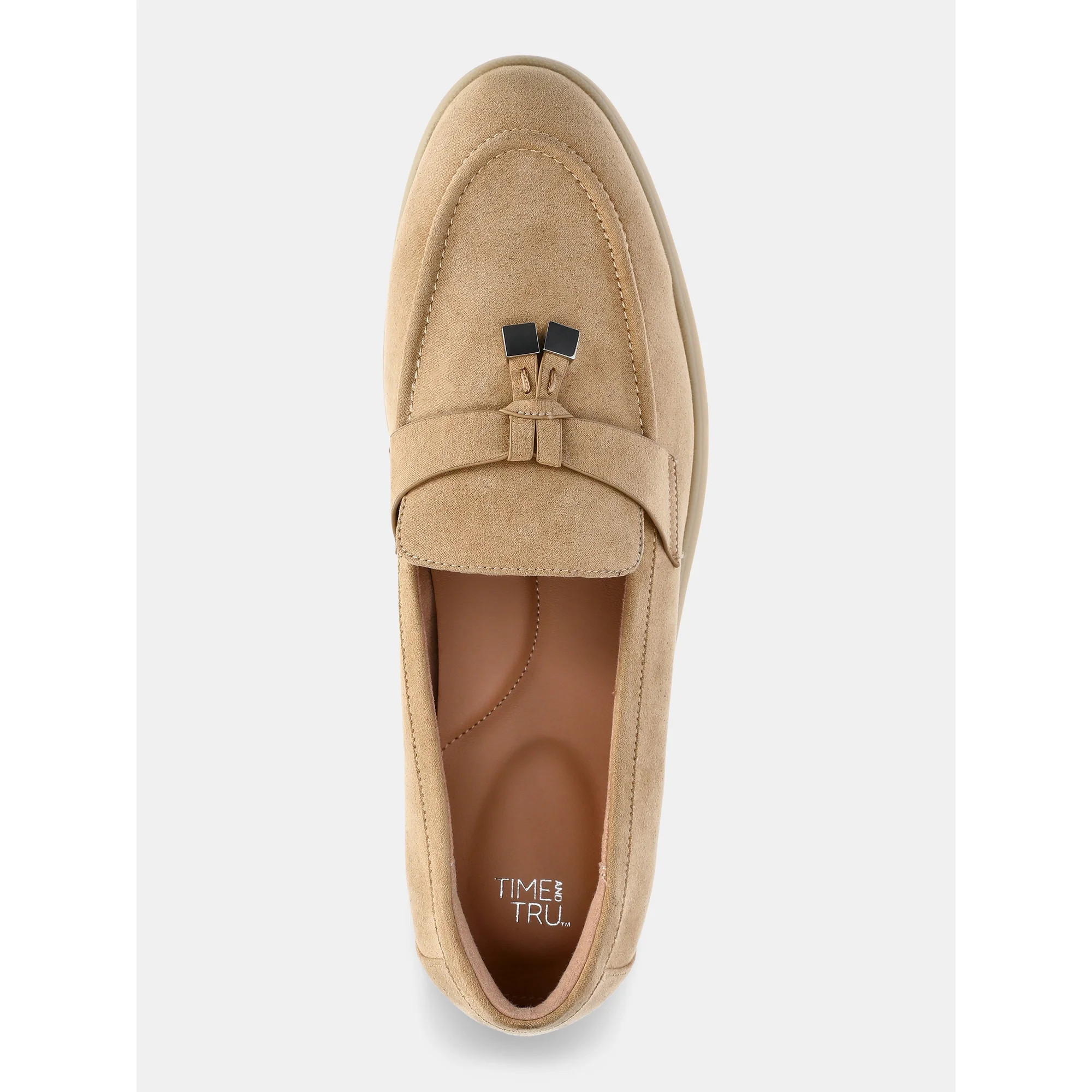 Time and Tru Women's Faux Suede Comfort Loafers | Walmart (US)