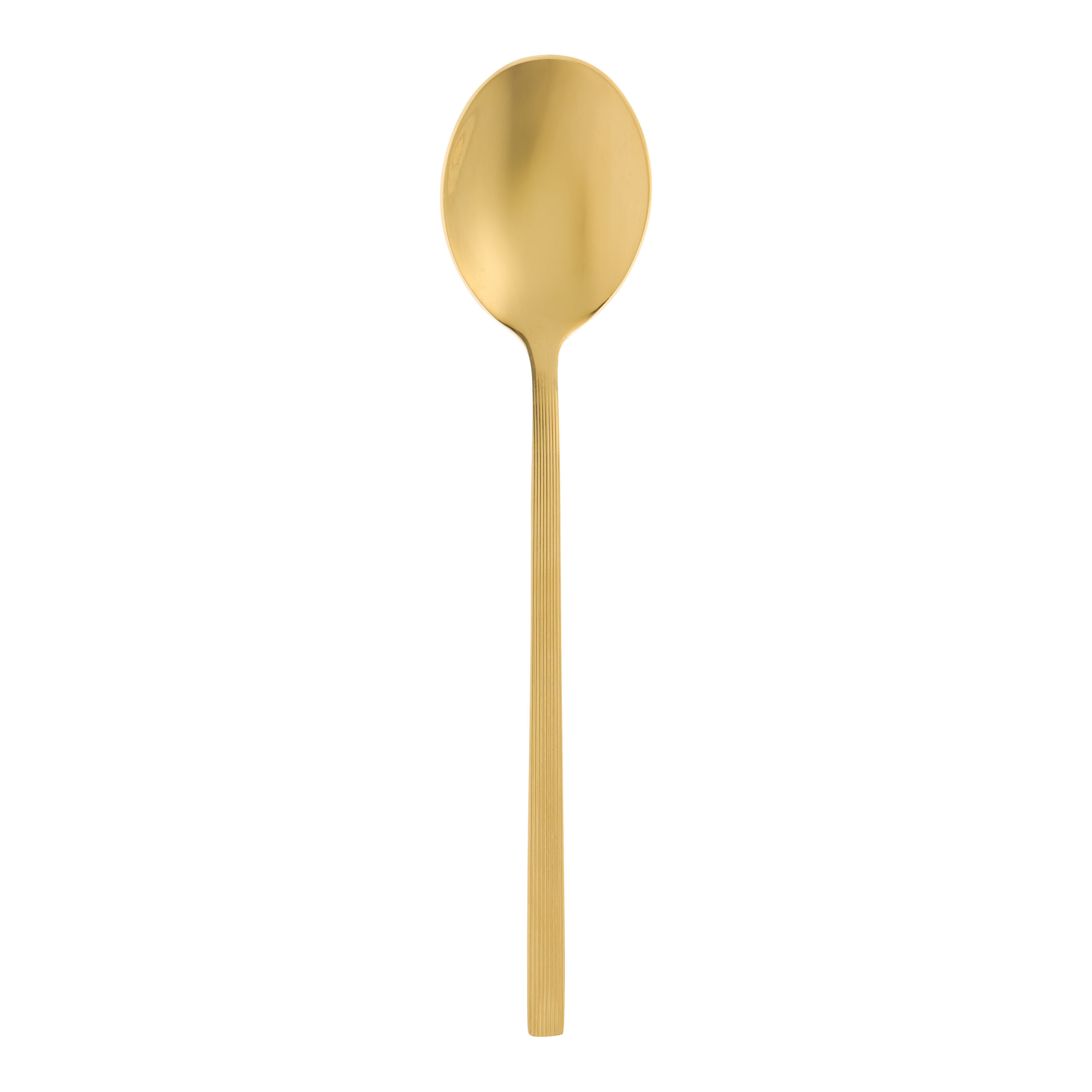 Solstice Gold Ribbed Teaspoon Set of 2 | World Market