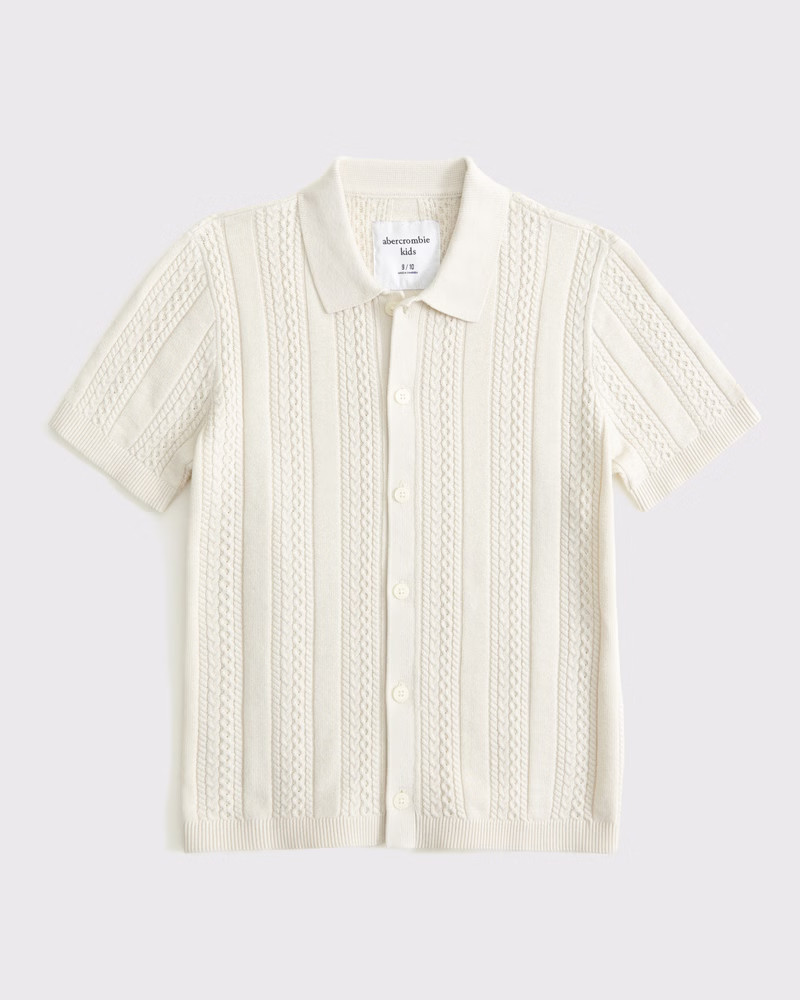 boys button-through sweater polo | boys tops | Abercrombie.com | Abercrombie & Fitch (US)
