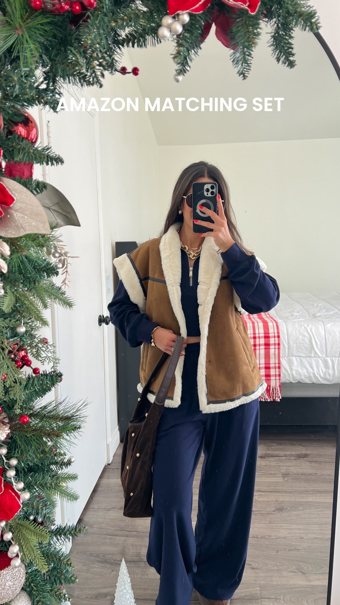 Amazon matching set with shearling vest. Vest on cyber Monday deal 

#LTKHoliday #LTKCyberWeek #LTKootd