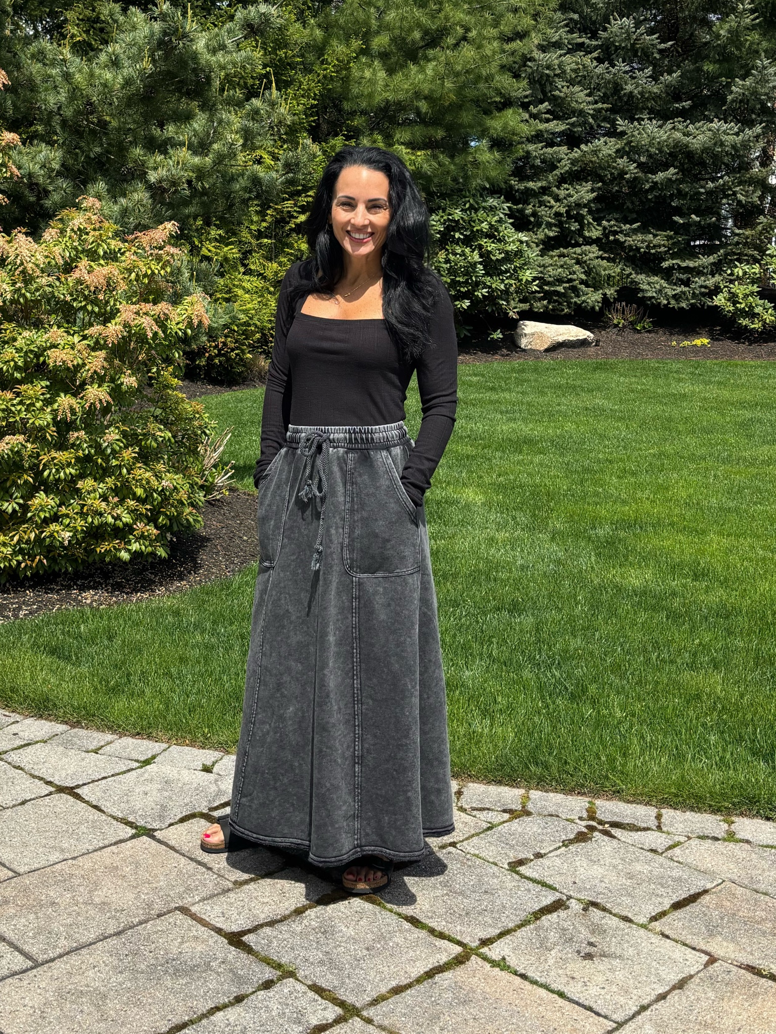 Amazon skirt with a black top or bodysuit 

#LTKSeasonal #LTKootd #LTKOver40