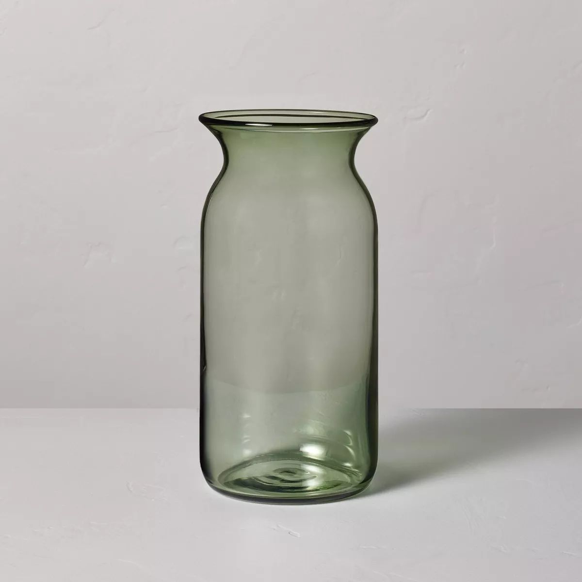 Green Glass Decorative Flared Bouquet Vase - Hearth & Hand™ with Magnolia | Target