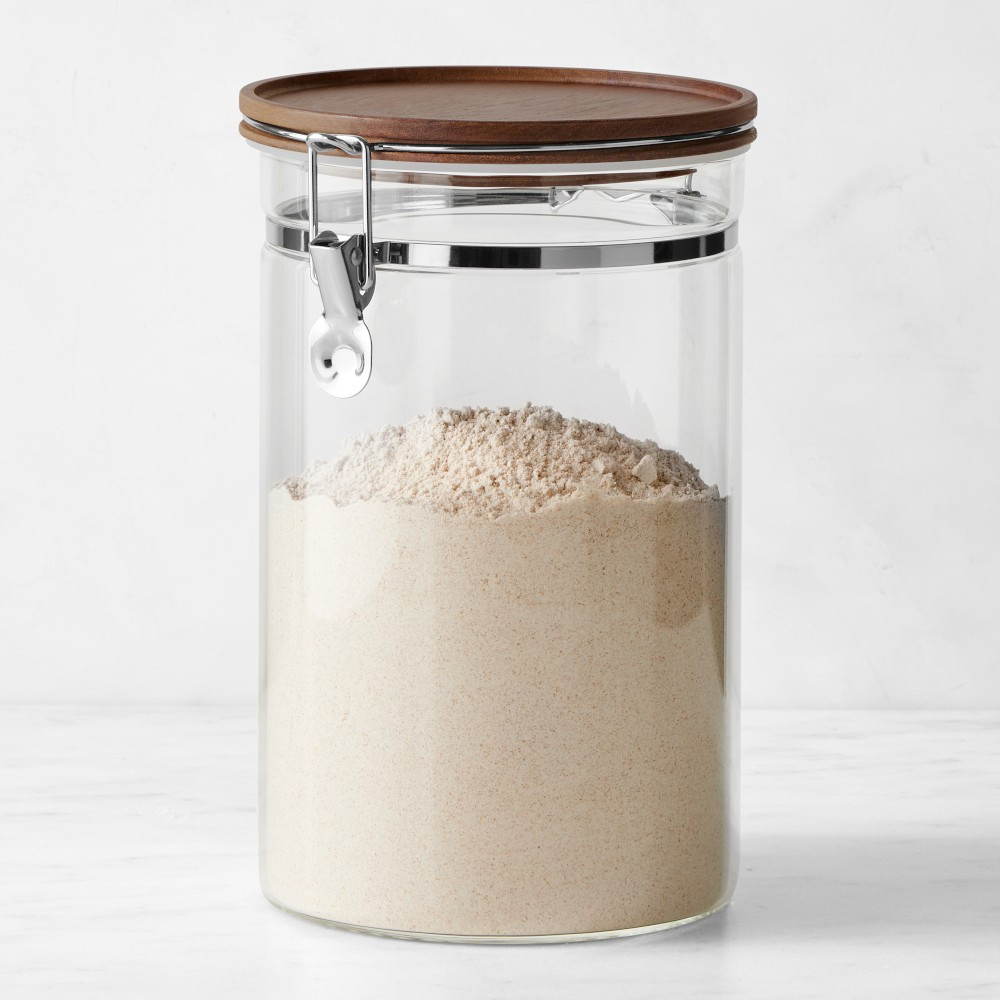Hold Everything Stackable Glass Canister with Clamp | Williams-Sonoma