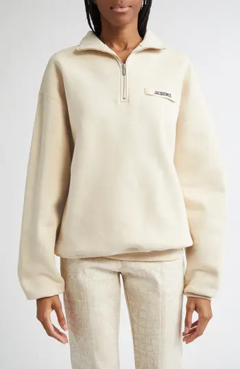 The Gros Grain Cotton Fleece Zip Sweatshirt | Nordstrom