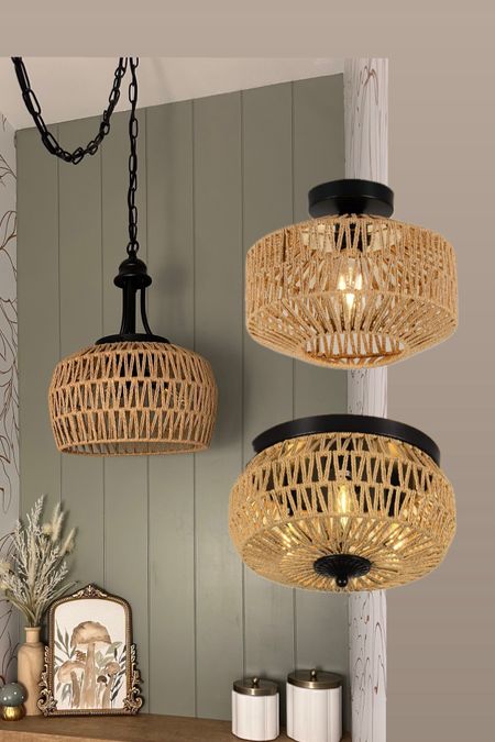 My new favorite light comes in 3 different styles!  
Rattan chandelier / boho light fixture / farmhouse light fixture / neutral lighting

#LTKsalealert #LTKstyletip #LTKhome