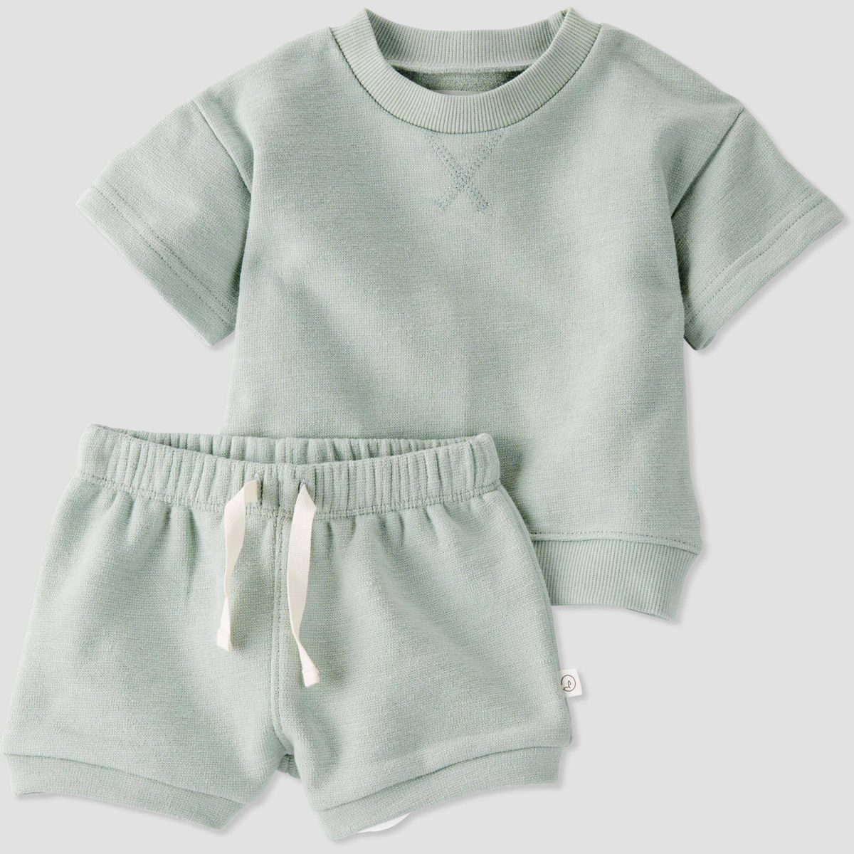 Little Planet by Carter’s Organic Baby 2pc Shorts Set - Green Newborn | Target