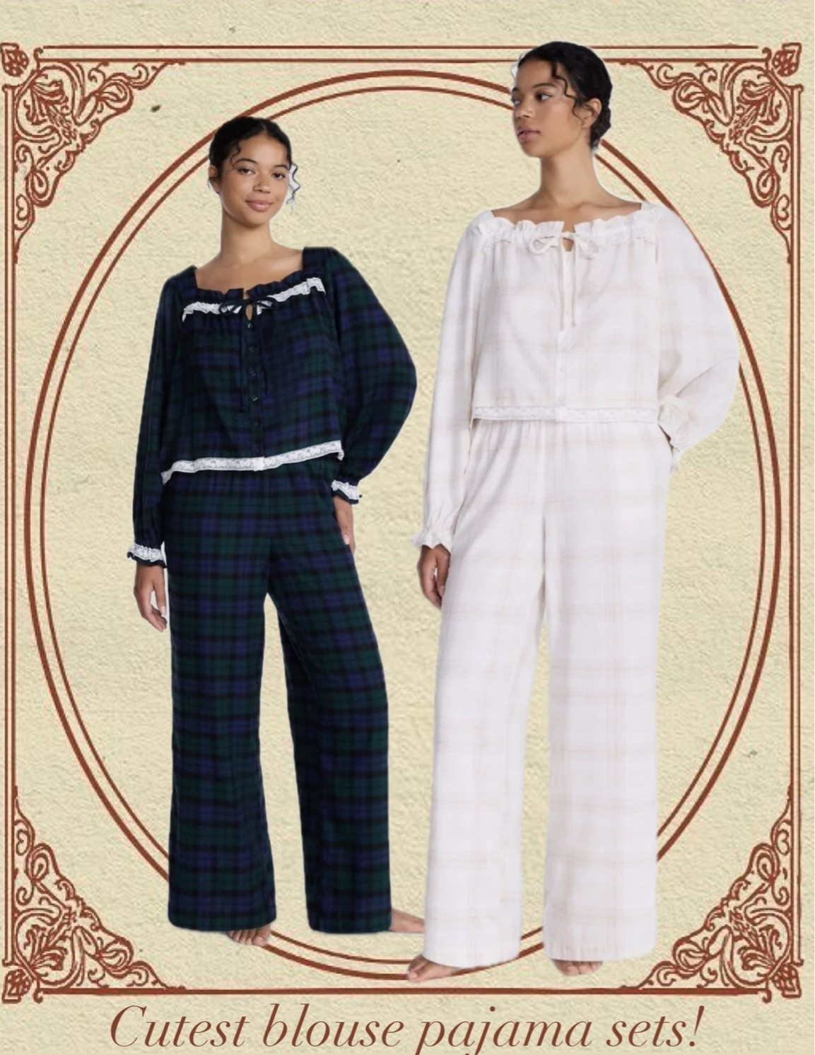 Cozy cottage pajama sets from Walmart! Love the peasant style blouse so much!