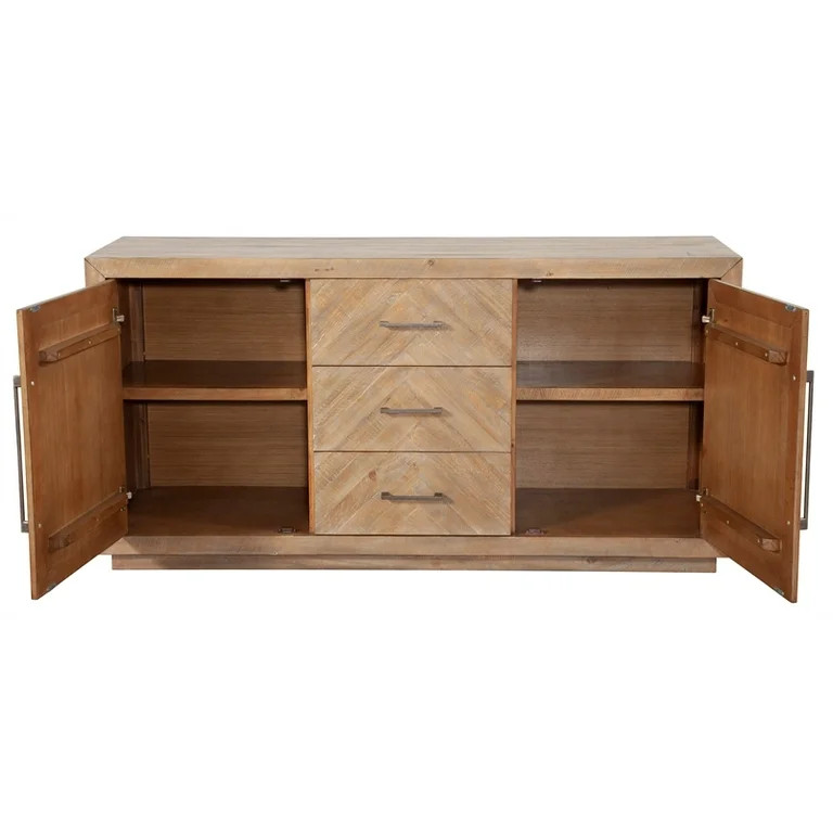 Allora Wood Dining Sideboard in Weathered Natural (Brown) | Walmart (US)
