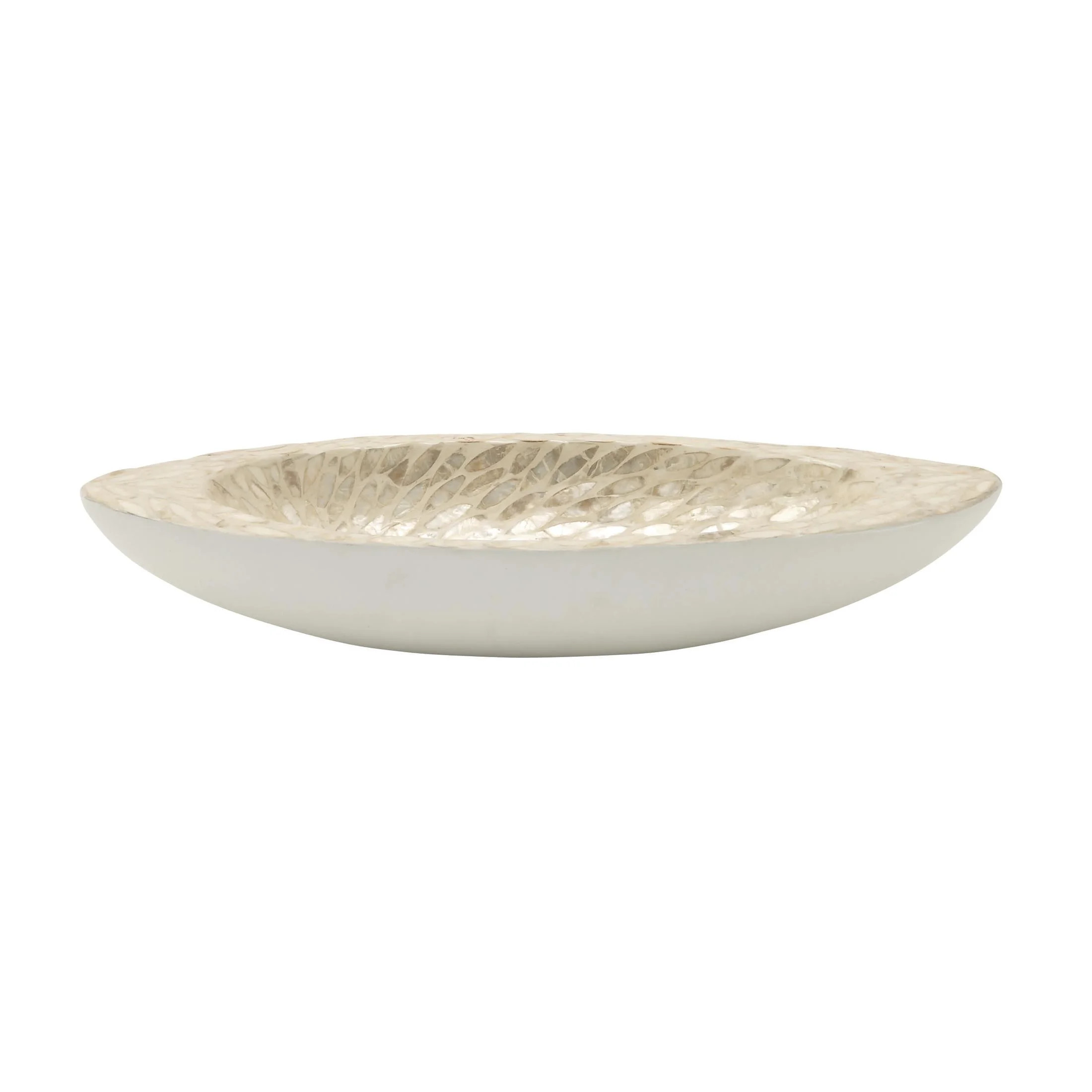 DecMode 21" x 8" White Mother of Pearl Shell Nautical Tray, 1-Piece - Walmart.com | Walmart (US)