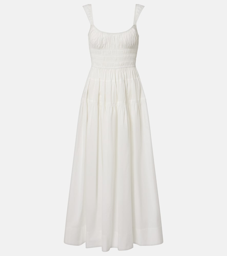 Dôen Clover shirred cotton poplin midi dress | Mytheresa (US/CA)