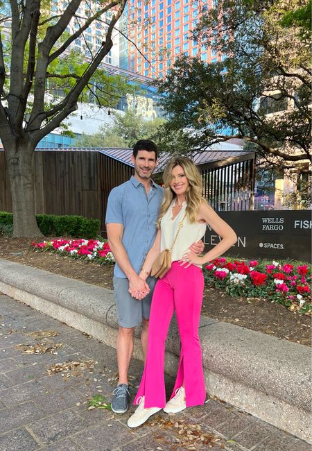 Almost Friday 🥂💕
What are your plans for the weekend??
Ours are the usual, baseball ⚾️ shopping, 🍗 🍠 🥗 🍌 🍎 a little cleaning 🧺 and hanging out. 🫶🏼
.
.
.
.
.
#husbandandwife #familytime #streetstyle #marriedlife #familylife #familylifestyle #texasfamily #mommystyle #pinkpants #sleevelesstop #goldnike #goldsneaker #sneakerstyles #lvcoussin #splithem #splithempants #casualstyles #casualoutfits #husbandandwifelife #casualweekend #weekendstyles #affordableoutfits #popofpink #colorfulfashion 

#LTKfamily #LTKover40 #LTKtravel