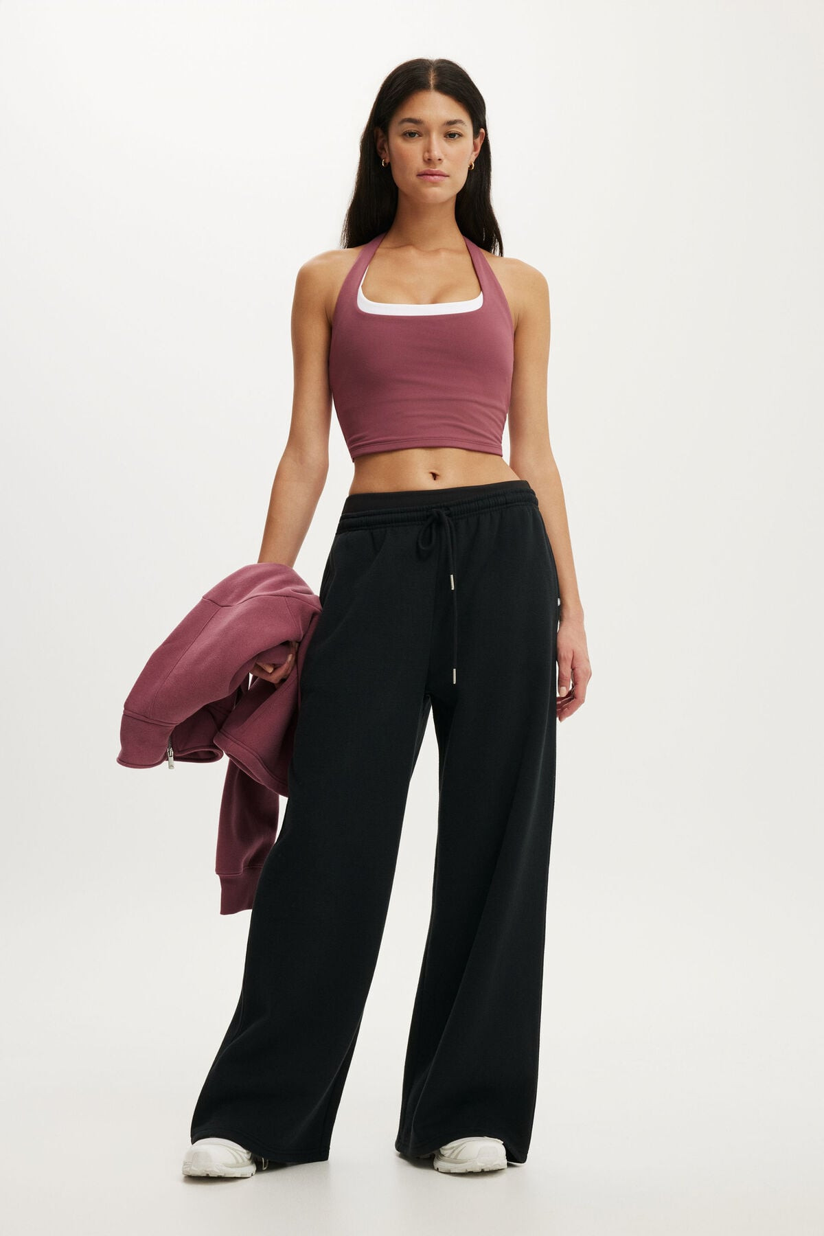 Plush Tie Waist Wide Leg Sweatpant | Cotton On (US)