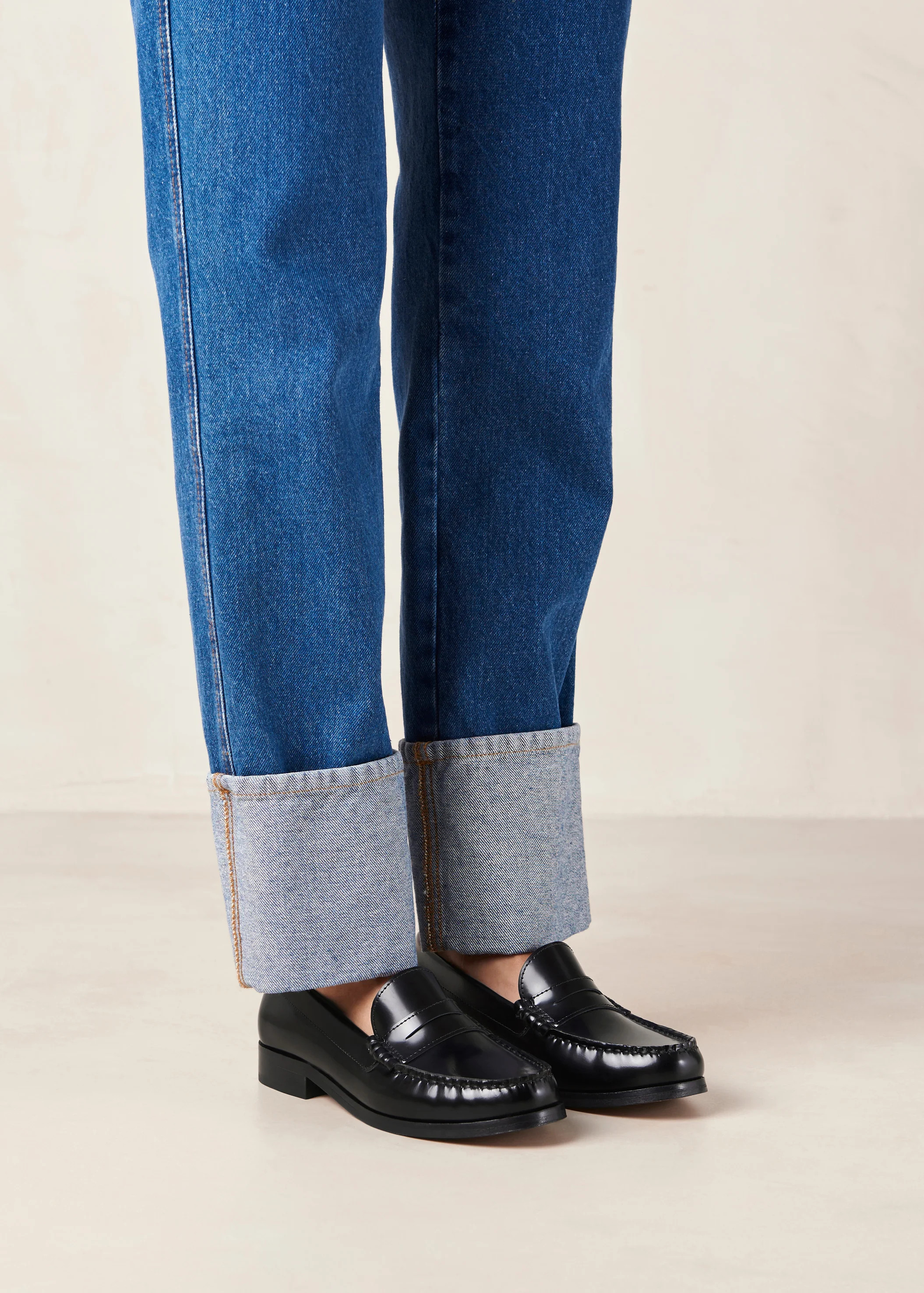 Rivet - Black Leather Loafers | Alohas FR