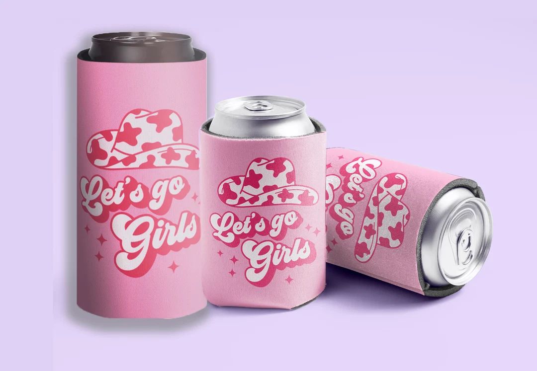Let's Go Girls Can Cooler CUSTOM Coolies Let's Go Girls Can Coolers Bachelorette Coolies Nash Bac... | Etsy (US)