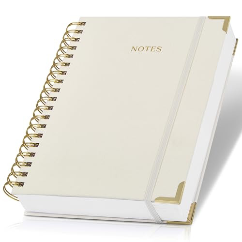 Aesthetic Thick Spiral Notebook Journal For Women in B5 Format - Modern Linen Hardcover College R... | Amazon (US)
