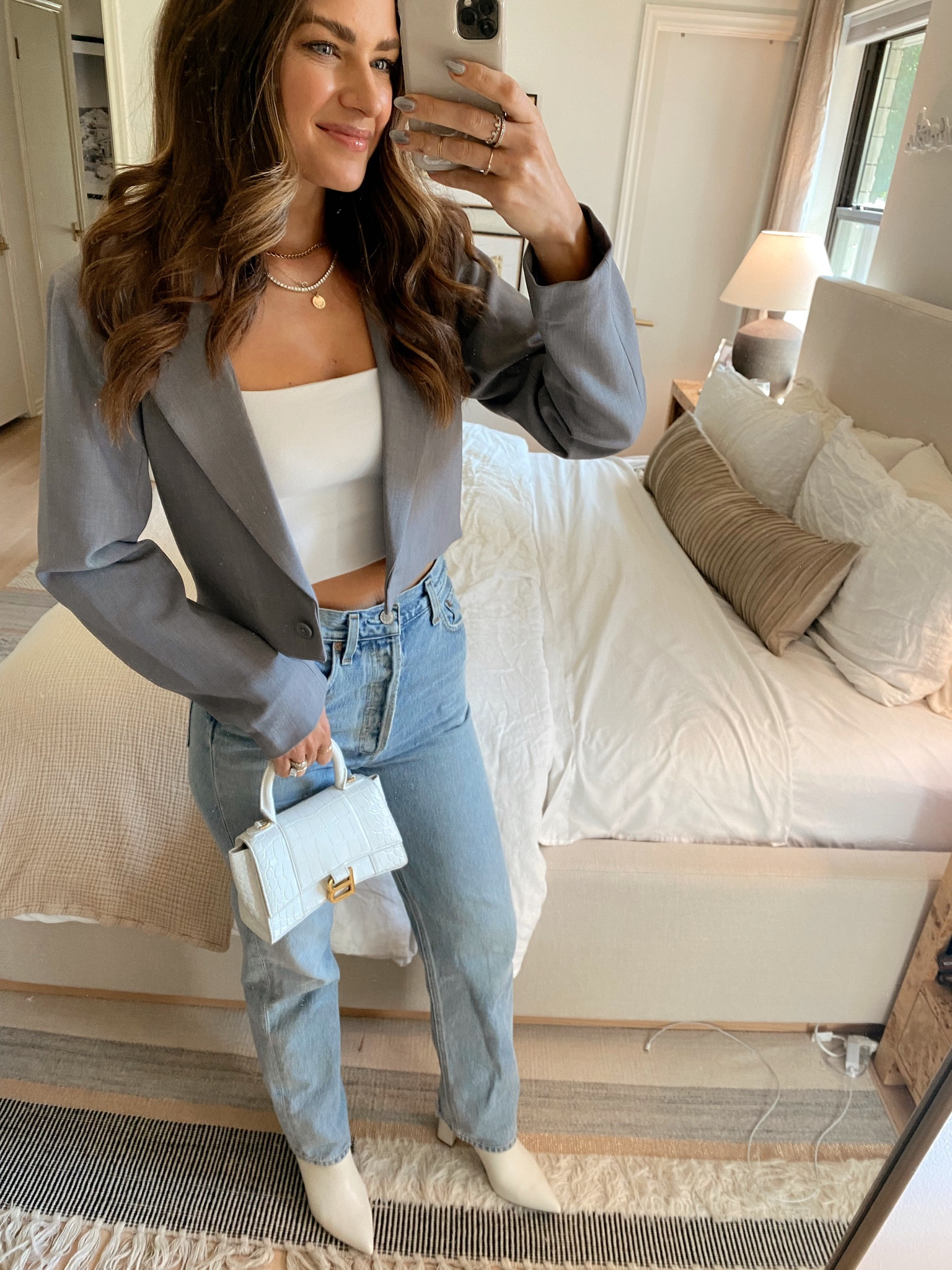 Neutral ‘fit for fall🤍everything fits TTS // fall outfit, fall outfits, fall fashion, fall trends, neutral fall outfit