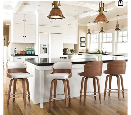 Swivel wood and upholstered leather barstools on sale

Counter stools 
Bar stools 
Kitchen island seating 

#LTKover40 #LTKhome #LTKsalealert