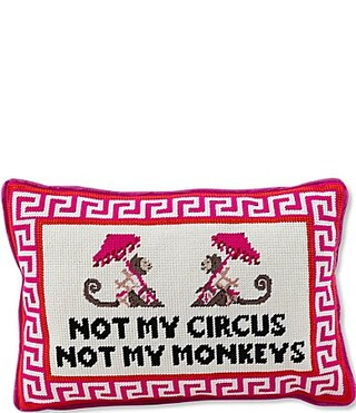 Furbish Not My Circus Needlepoint Pillow - Multi | Dillard's