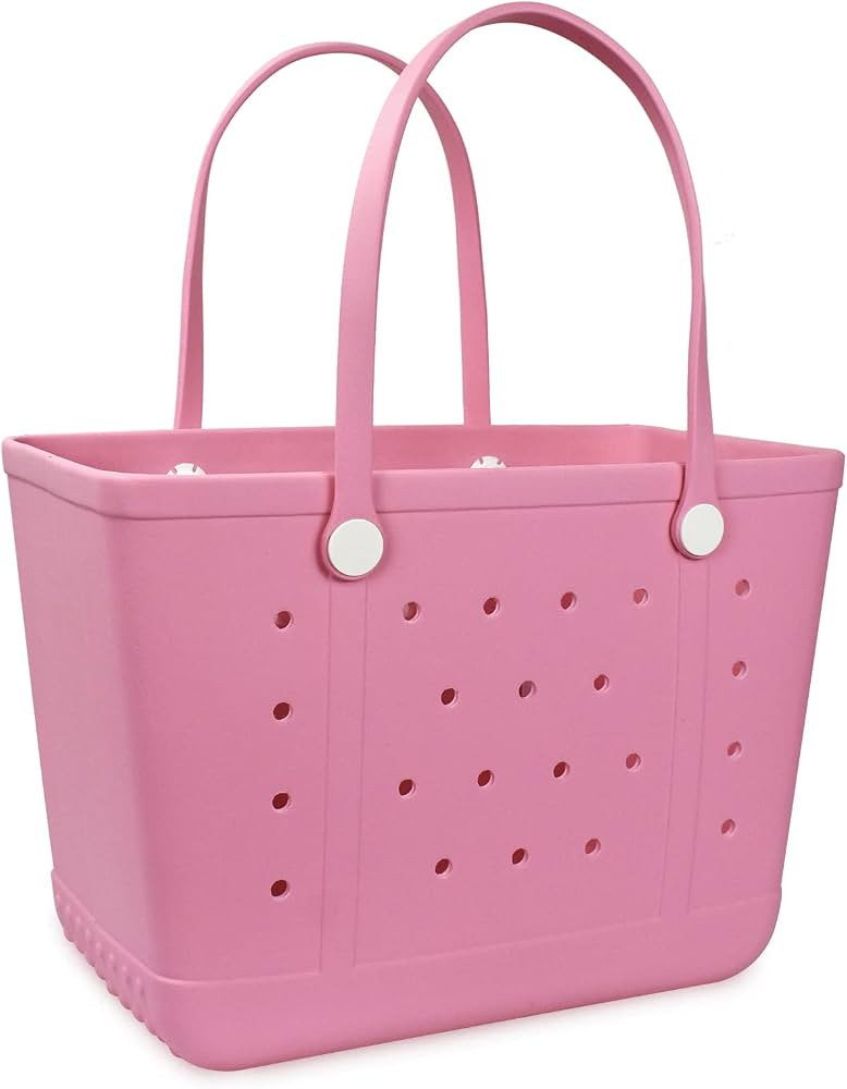 futaiphy Oversized Rubber Beach Bag, Waterproof Sandproof OutdoorTote Bag, Open Tote Bag with Hol... | Amazon (US)