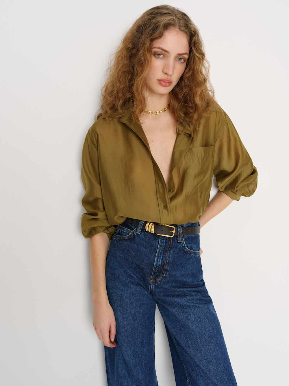 Eli Oversized Shirt | Reformation (Global)