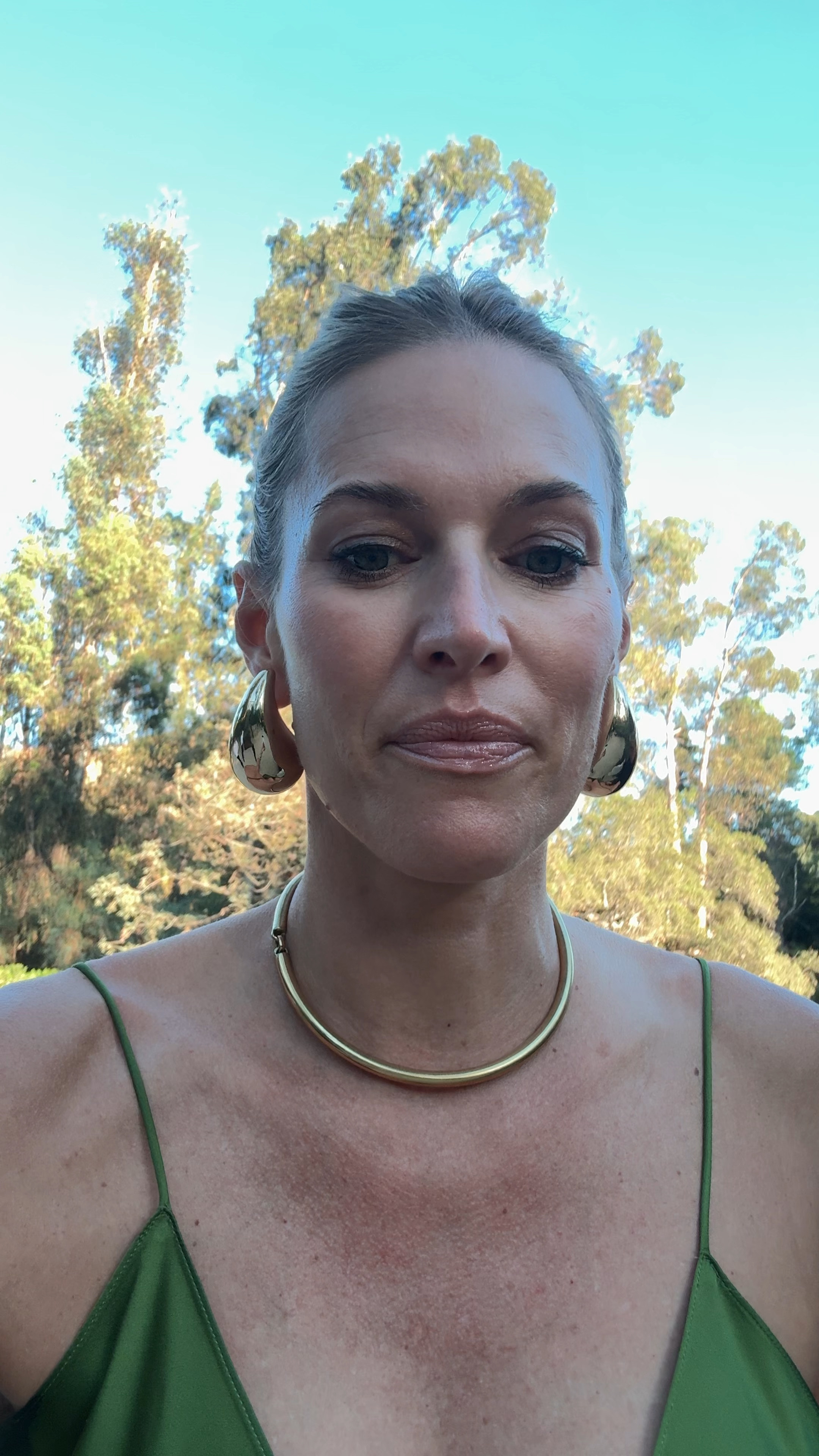 The perfect fall date night outfit! Loving this color green for fall with the gold accessories!!

#LTKOver40 #LTKStyleTip