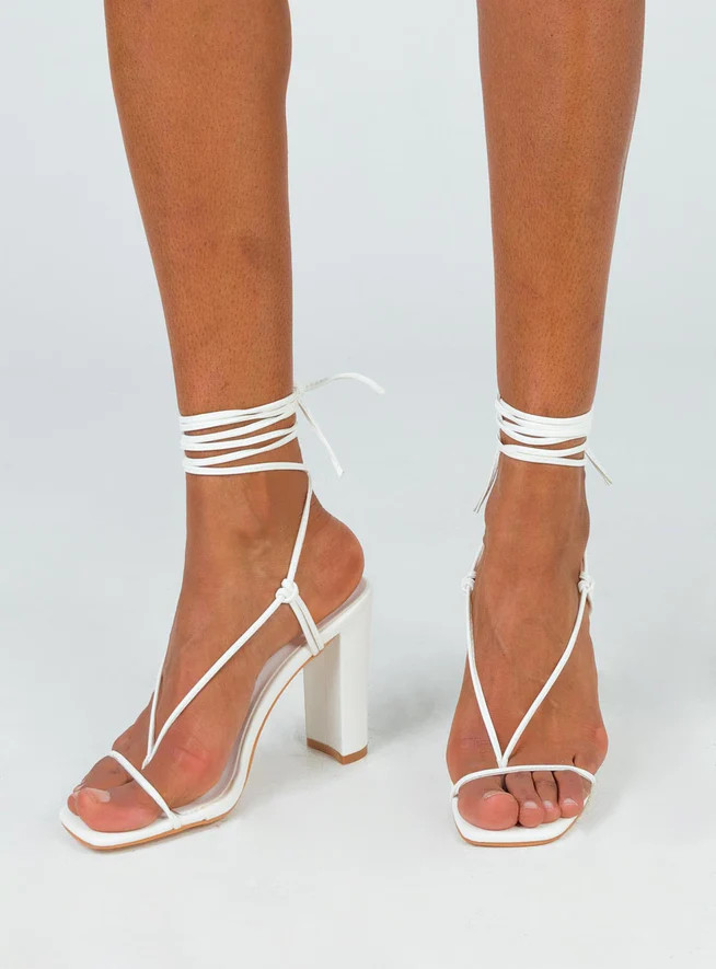 Billini Virden Heels White | Princess Polly US