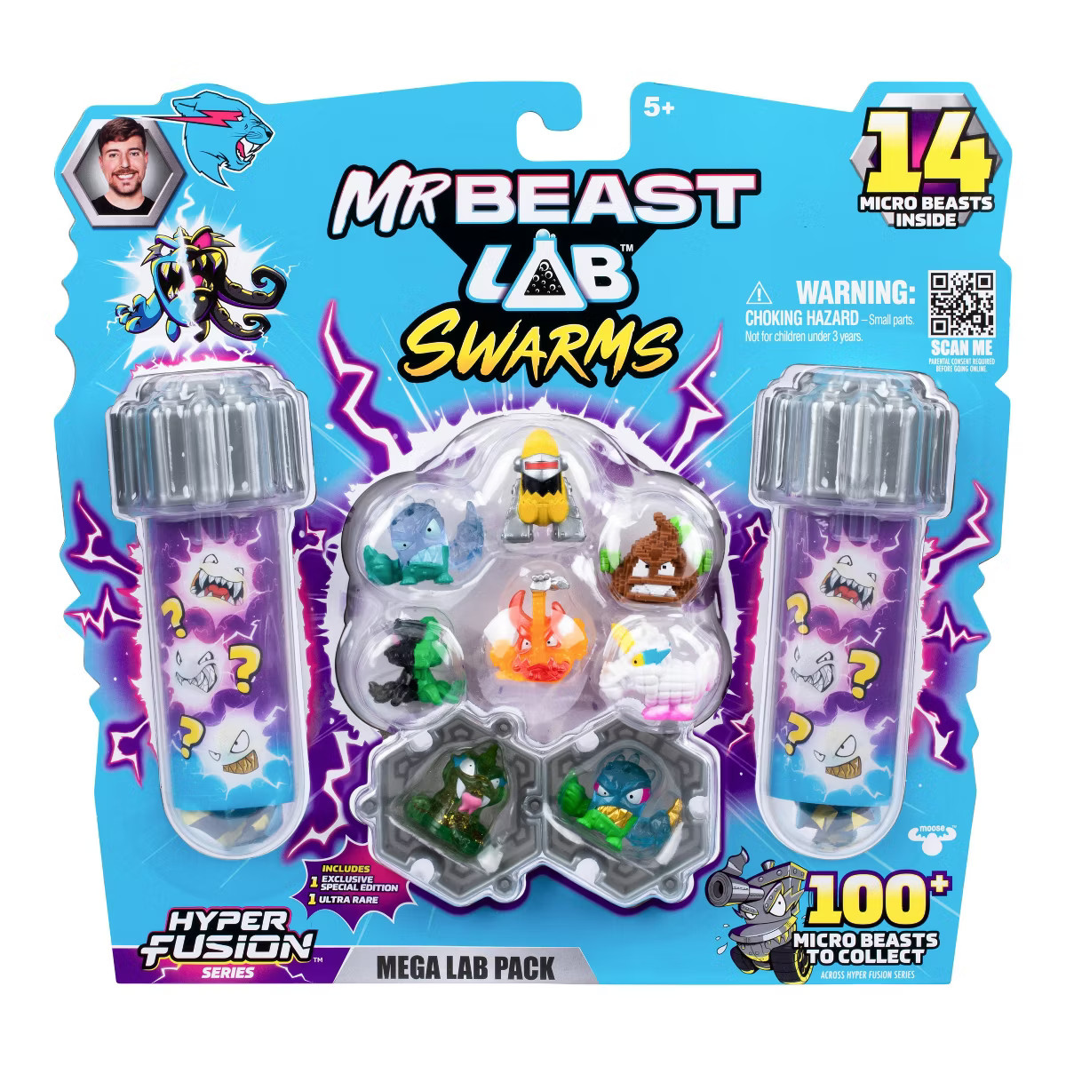 MrBeast Lab Swarms Mega Hyper Fusion Series 4 - Mega Lab 14 Pack: Plastic Mini Figures, No Articu... | Target