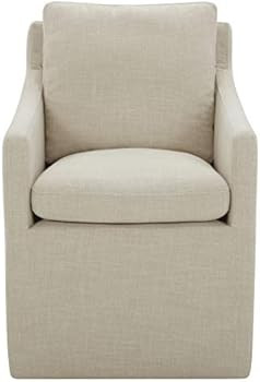 Amazon Brand - Stone & Beam Vivianne Modern Upholstered Dining Chair with Casters, Elegant Design... | Amazon (US)