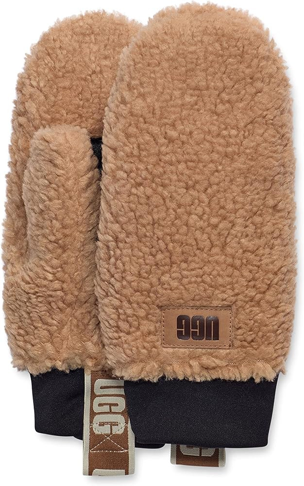 UGG Women's Sherpa Mitten W Logo Tape | Amazon (US)