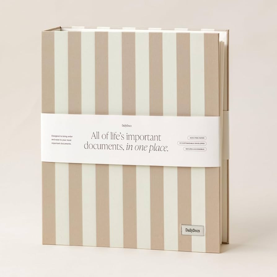 Document Organizer Binder – Premium Linen Folder System with Full & Half-Page Envelopes for Imp... | Amazon (US)