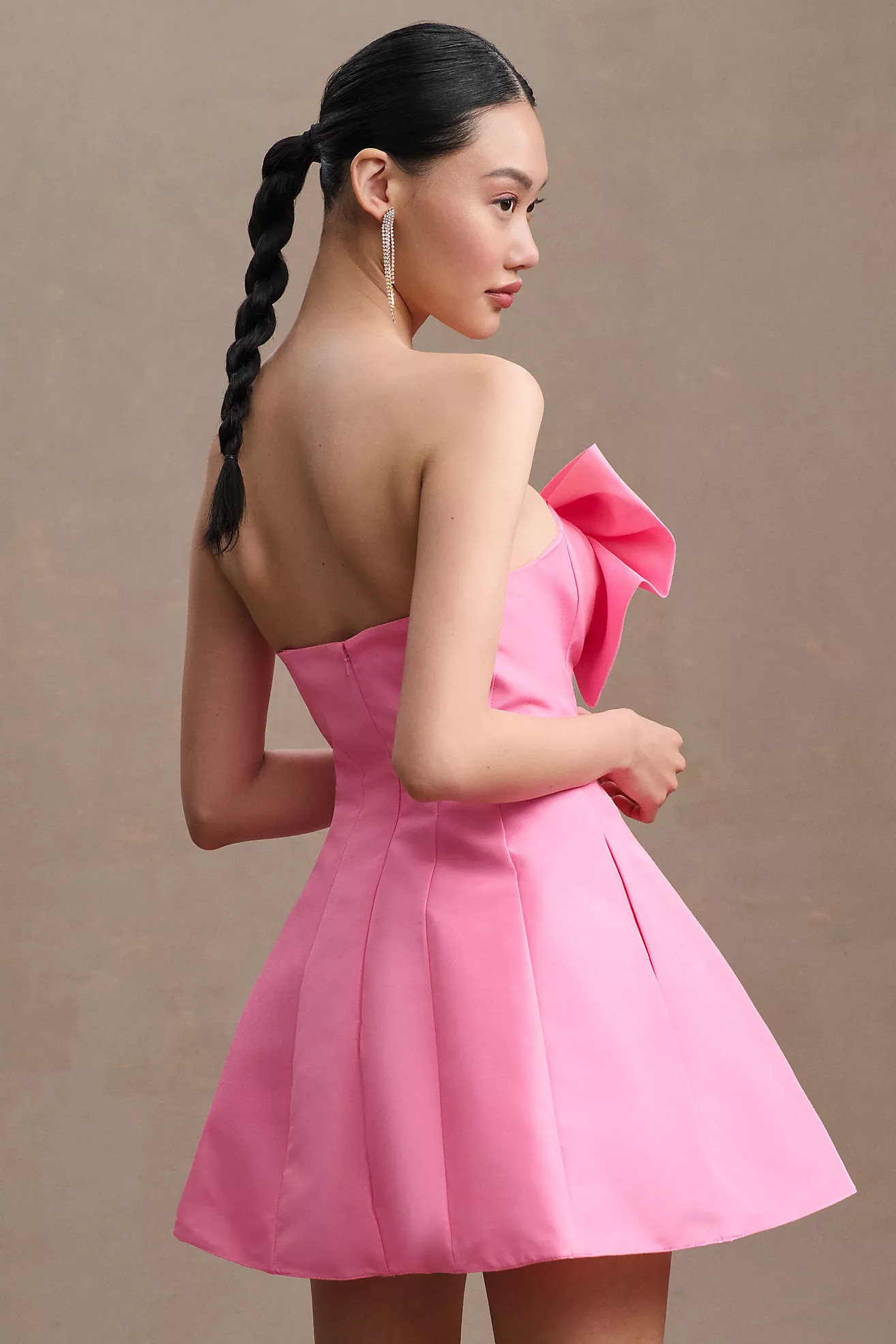 Mac Duggal Strapless A-Line Bow Mini Dress | Anthropologie (US)