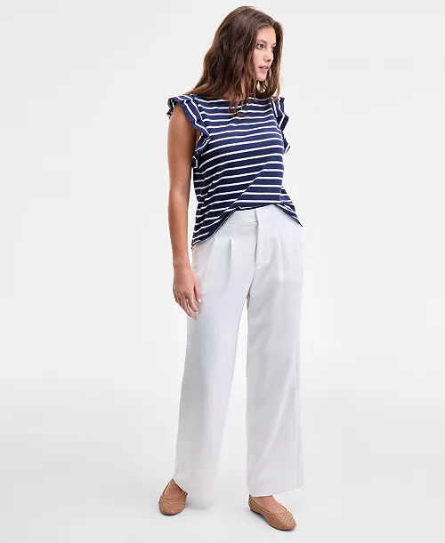 Women's High-Rise Crepette Trouser Pants, Macy's Exclusive | Macy's