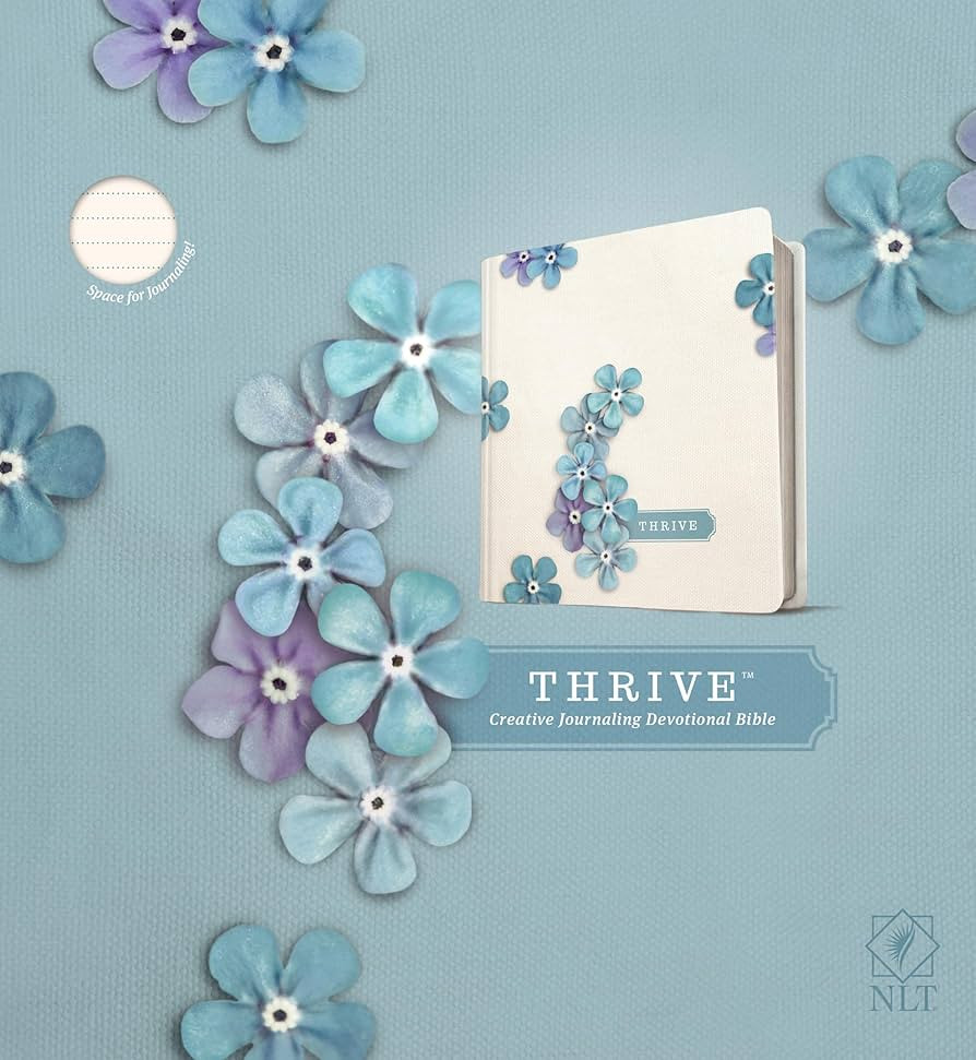 NLT THRIVE Creative Journaling Devotional Bible (Hardcover, Blue Flowers) | Amazon (US)