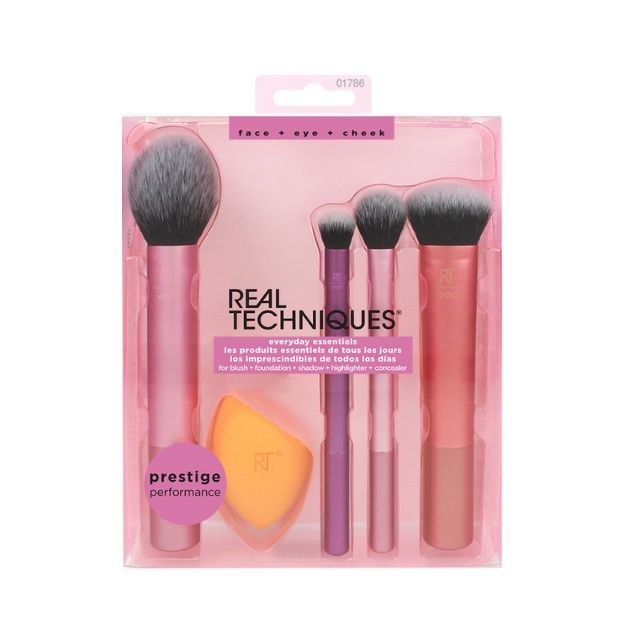 Real Techniques Everyday Essentials Makeup Brush Kit - 5pc | Target