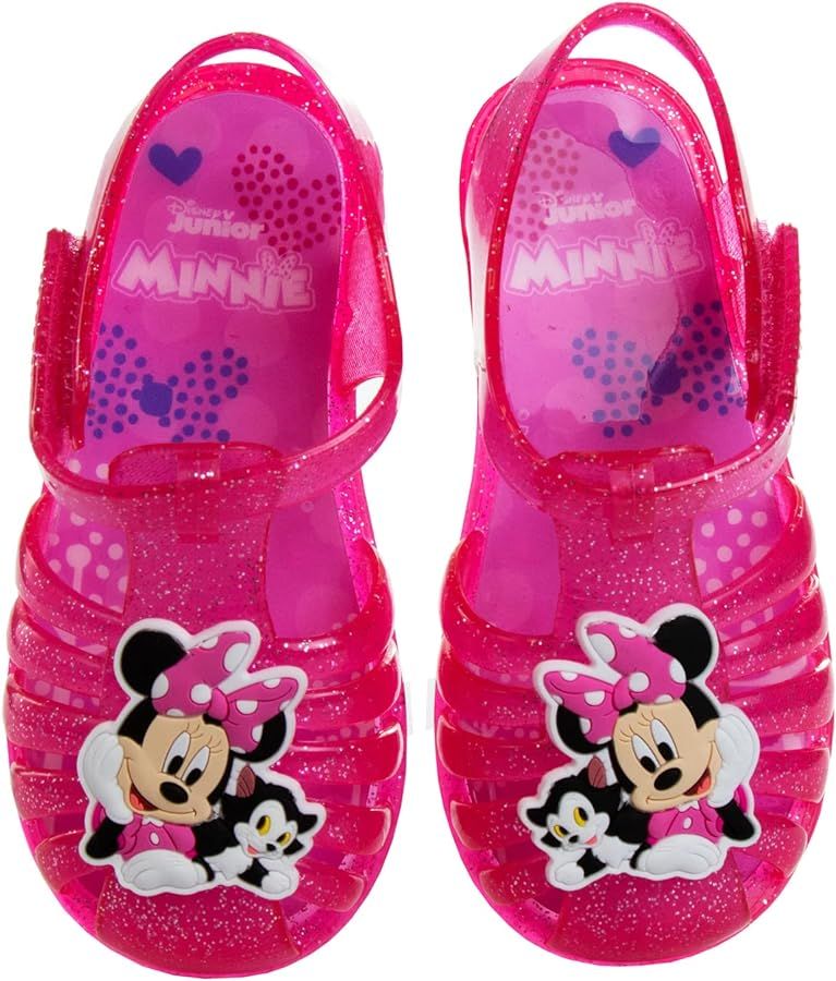 Disney Girls Favorite Characters Jelly Sandals - Ballet Summer Slides Beach Water Slip On (Pink/b... | Amazon (US)