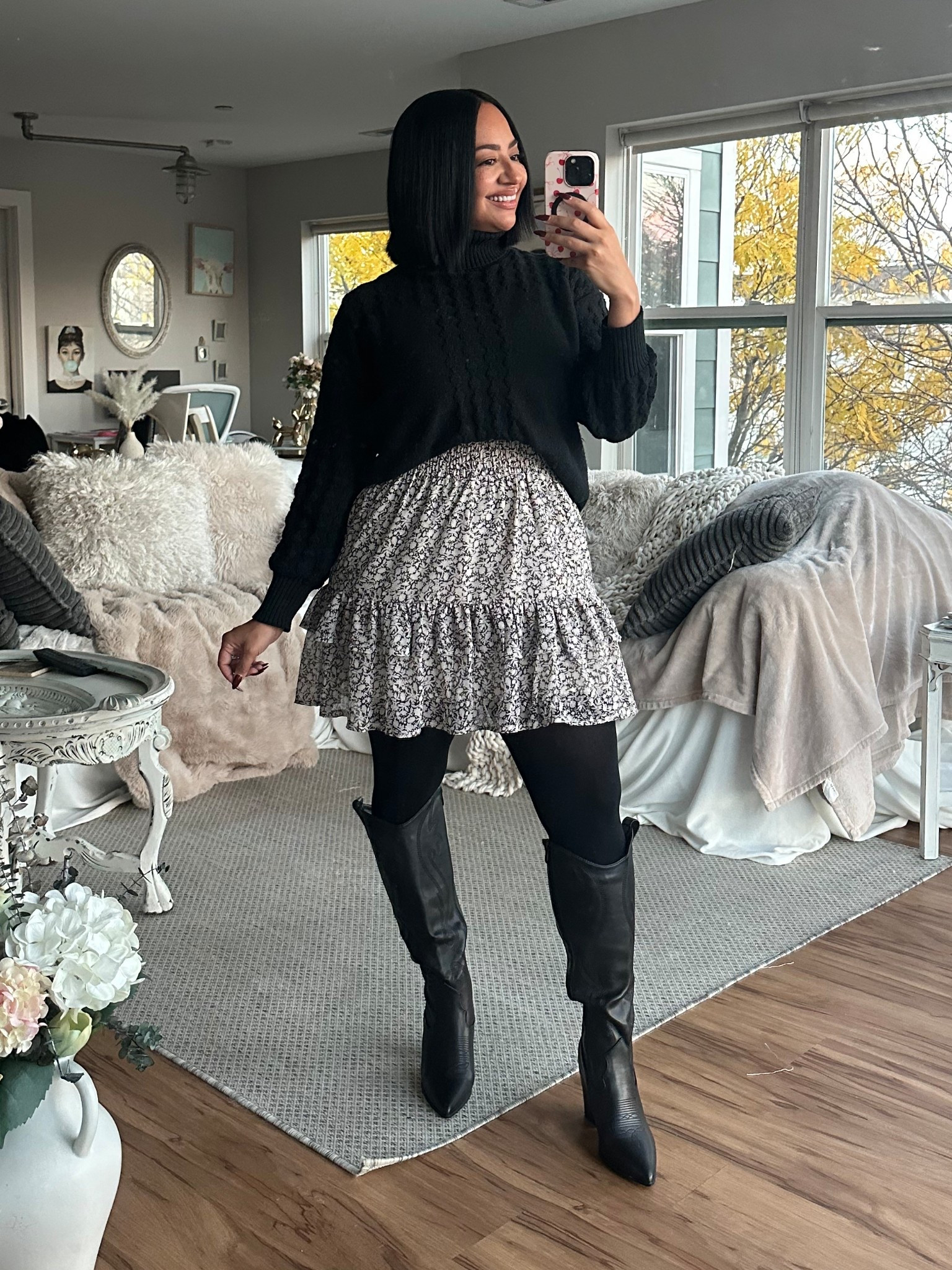 One of my fave styling tips for women! How to style a summer dress for the fall & winter 🖤

This hack works on any dress! 

fall outfit, daytime outfit, date outfit, winery outfit, brunch outfit, sweater, cowboy boots, tights 

#LTKShoeCrush #LTKFindsUnder50 #LTKStyleTip