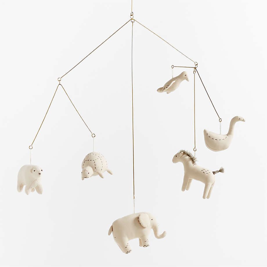 Zoo Animal Baby Mobile by Leanne Ford | Crate & Kids | Crate & Barrel