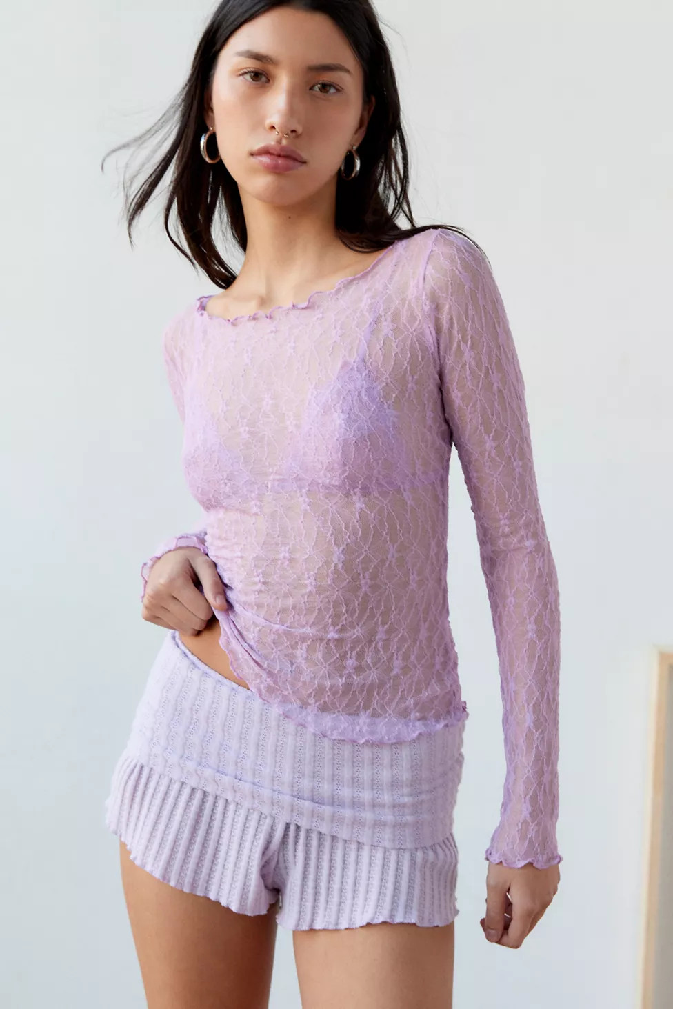 Out From Under Libby Sheer Long Sleeve Top | Urban Outfitters (US and RoW)
