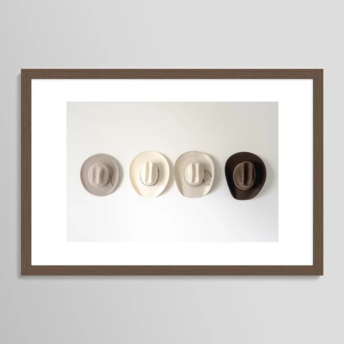 Cowboy Hat Wall Framed Art Print | Society6