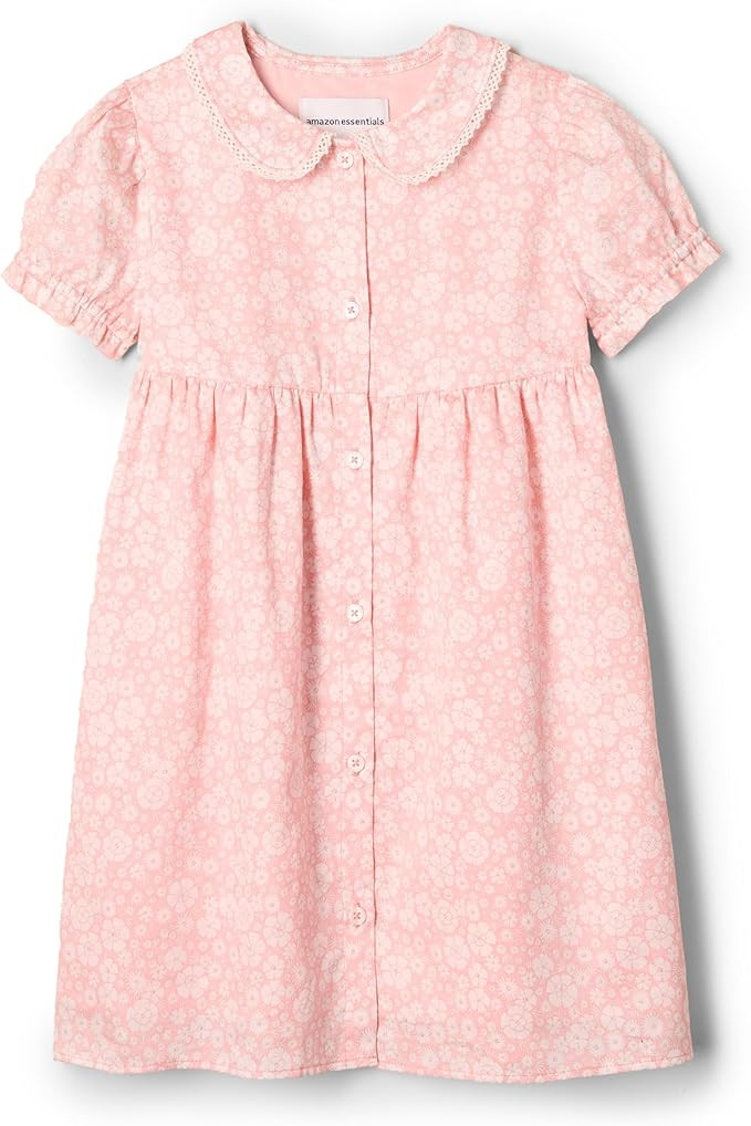 Amazon Essentials x Sofia Grainge Toddler and Baby Girls' Cotton Sateen Dress with Collar | Amazon (US)