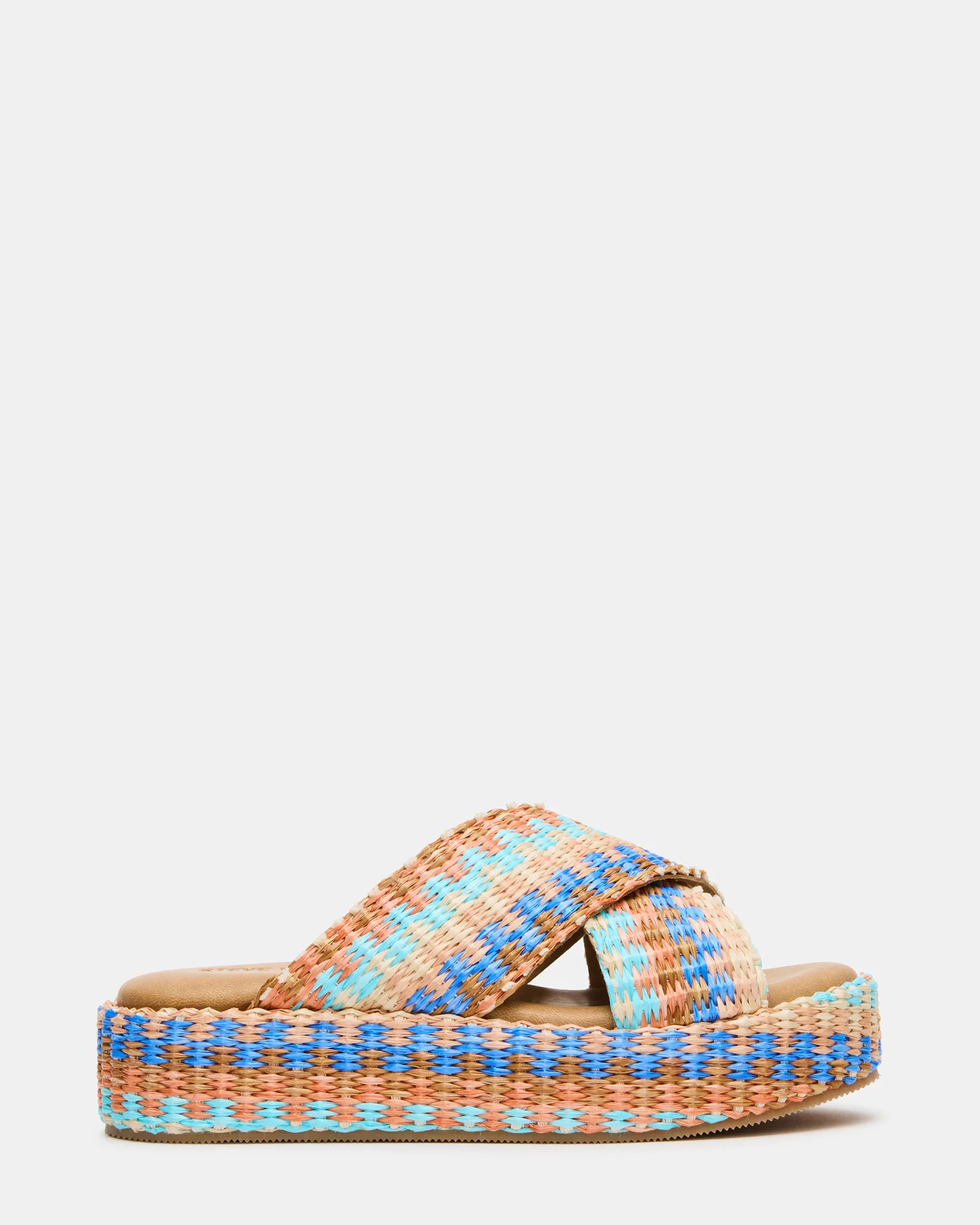 TULUM Raffia Multi Platform Flatform Women's Sandal | Steve Madden (US)