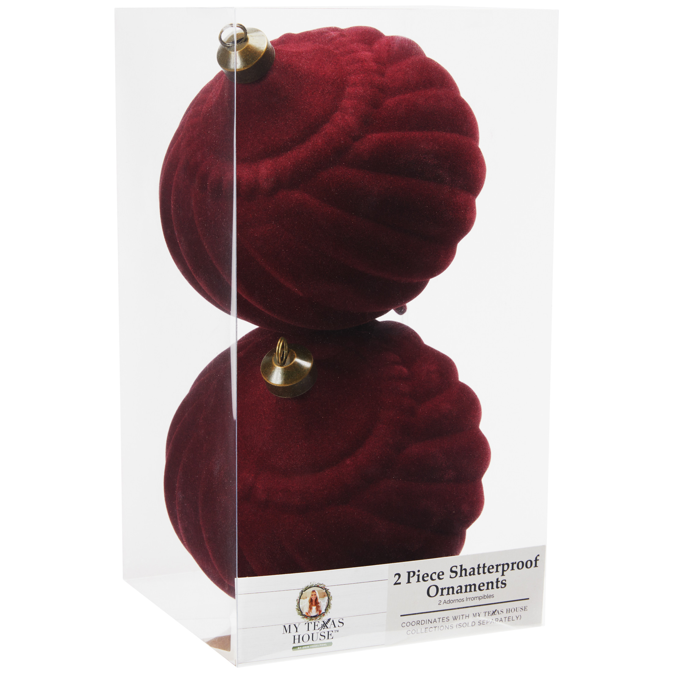 My Texas House Flocked Onion Shatterproof Ornaments, 7 in x 5 in, Red, 2 Count | Walmart (US)