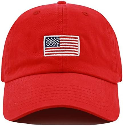 USA Flag & Embroidery Premium 100% Cotton Low Profile Adjustable Baseball Dad Cap | Amazon (US)