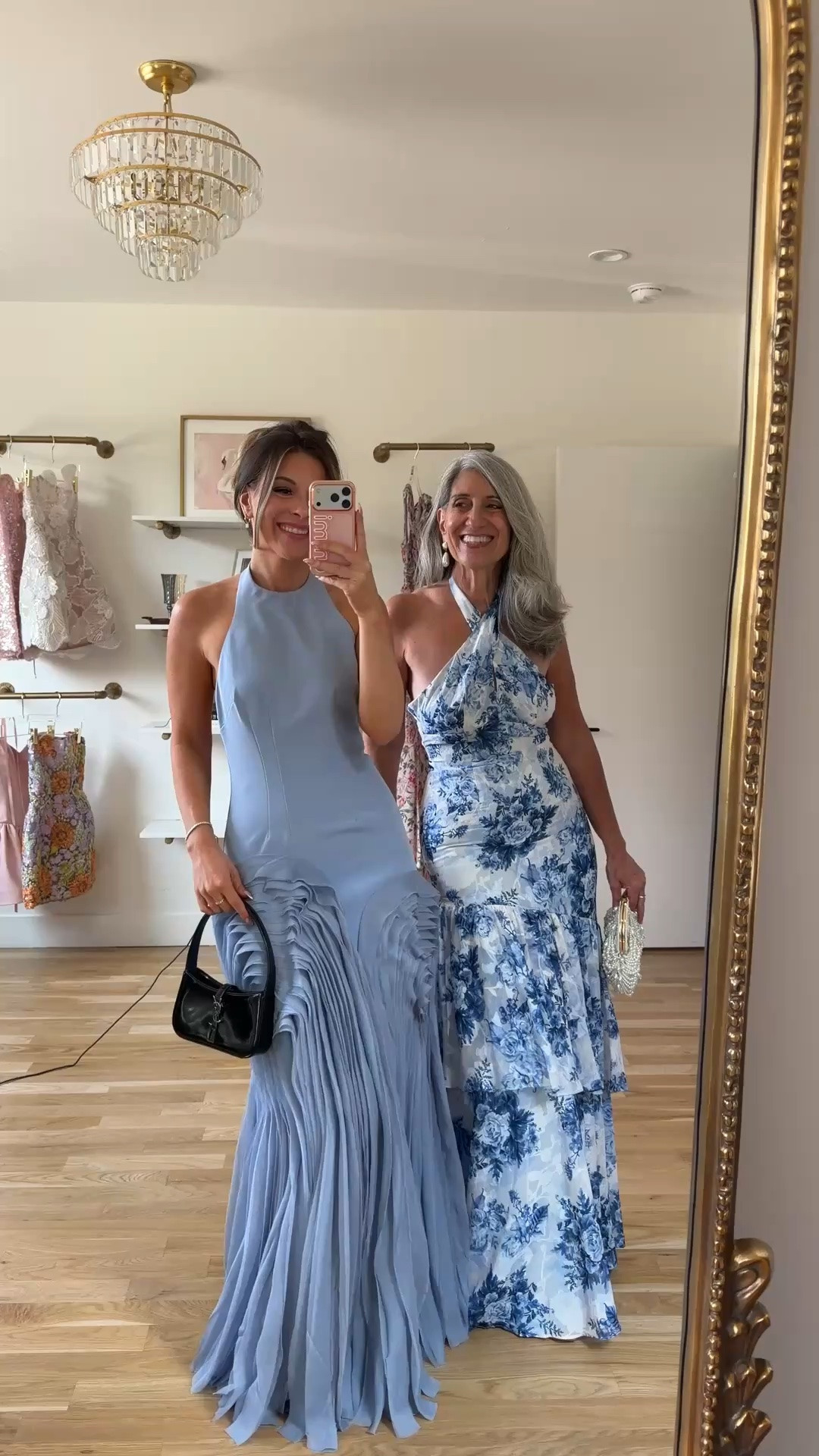 light blue halter-neck with a fitted bodice and pleated, sculptural skirt, blue and white floral halter with plunging neckline and tiered ruffle skirt mom and me formal wedding guest and mother of the bride dresses 💍

Revolve code: tulip
Electric picks: emerson20

I’m 5’4” and wearing my usual small/2 in most

mom is 5’4” and wears a medium/6

summer wedding guest dresses, wedding guest dresses, cocktail dresses, semi-formal dresses, black tie wedding guest dresses, destination wedding guest dresses, garden party dresses, wedding guest outfit ideas, mom & me outfits, mom & me dresses, matching outfits, mother daughter outfits, family photo outfits, wedding guest dresses, mother of the bride, mother of the groom, wedding guest outfit ideas

#LTKSeasonal #LTKootd #LTKgrwm