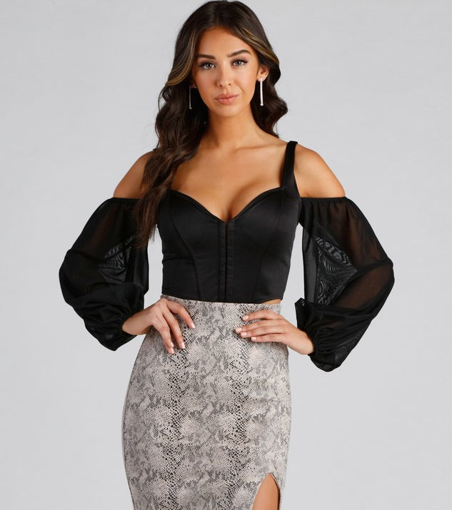 Feelin' Luxe Satin Corset Crop Top | Windsor Stores