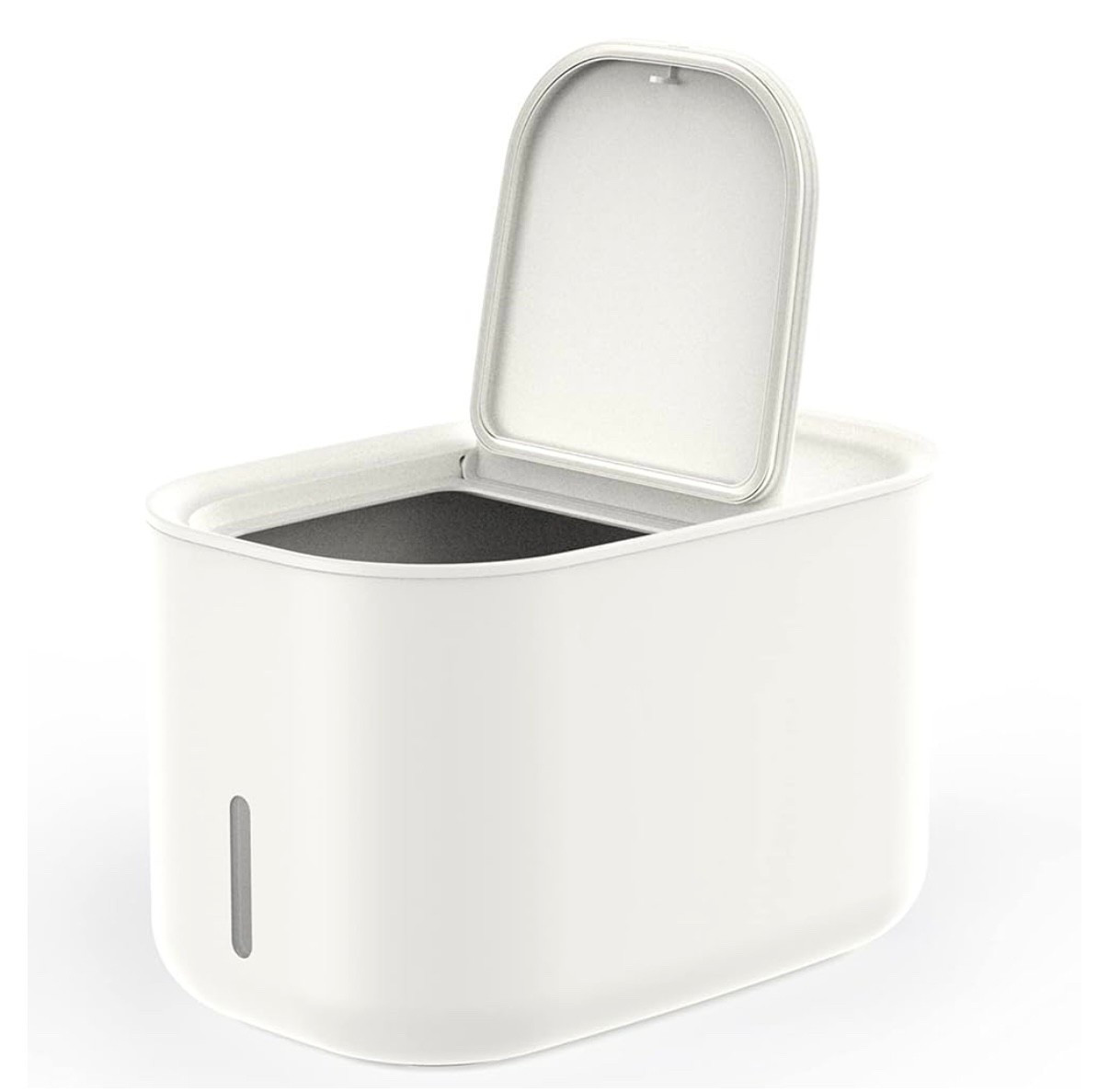 This is the perfect storage container for puppy food. It comes with two scoops and seals in the smell.
