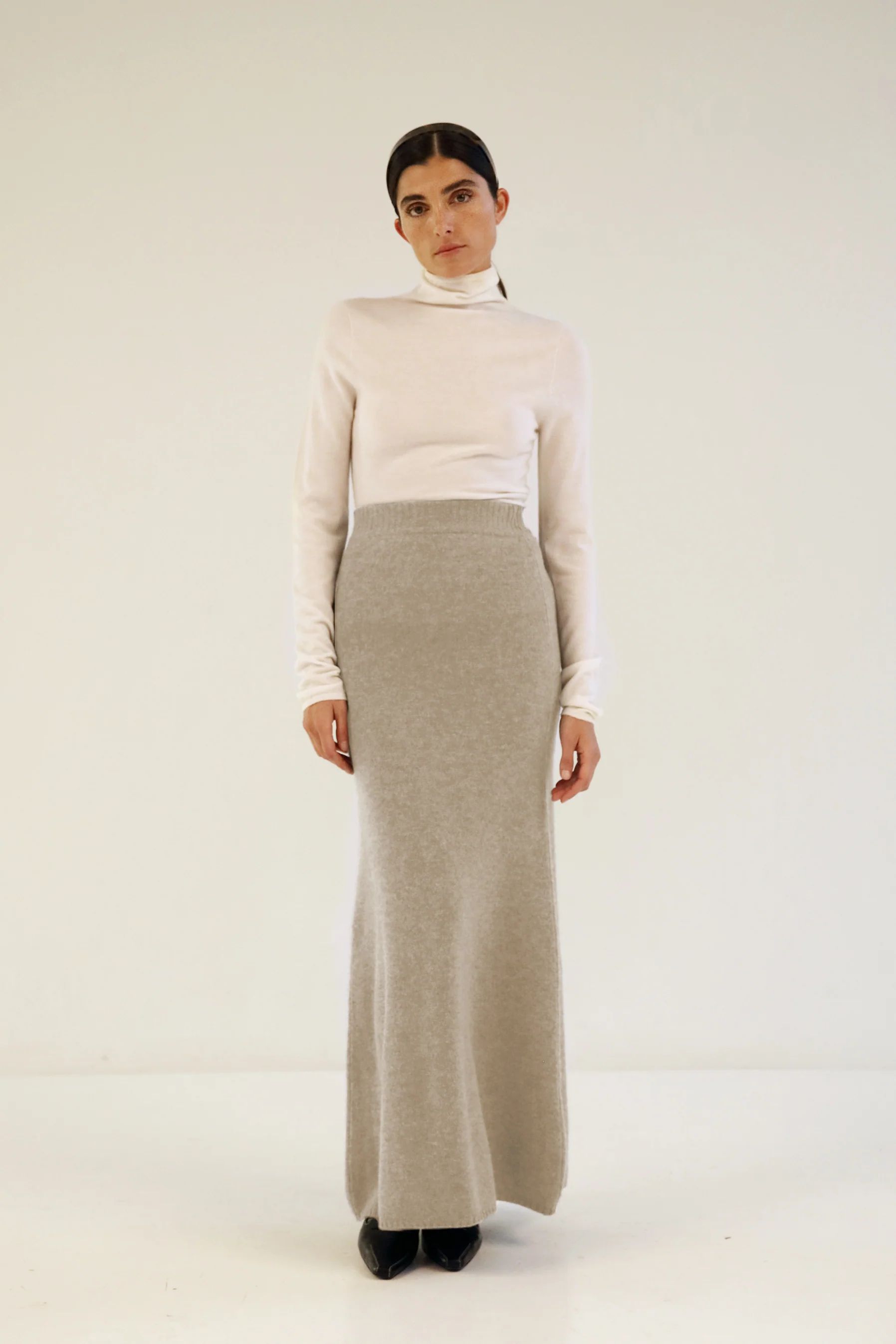Umi Maxi Skirt, taupe | Almada Label
