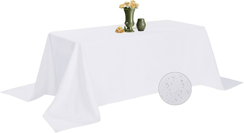 AlGaiety 2 Pack Waterproof Rectangle Tablecloth, 90 x 132 Inch Polyester Tablecloths, Wrinkle Res... | Amazon (US)