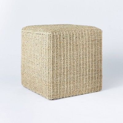 Lynwood Square Woven Cube Natural - Threshold&#8482; designed with Studio McGee | Target